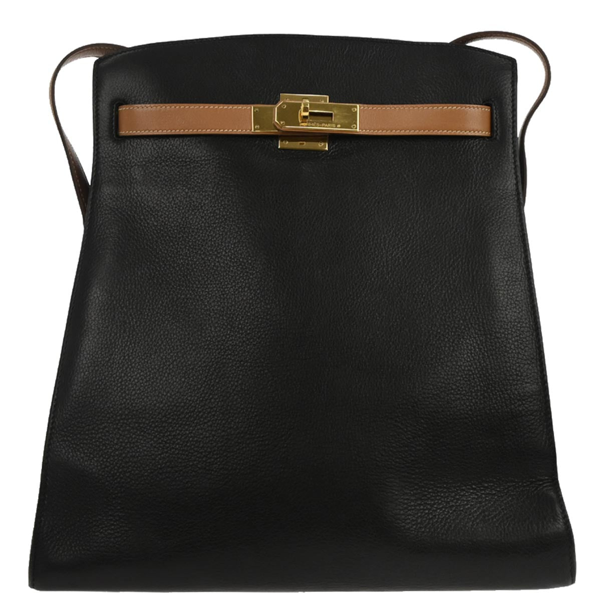 Hermes Black Ardennes Kelly Sport GM Shoulder Bag