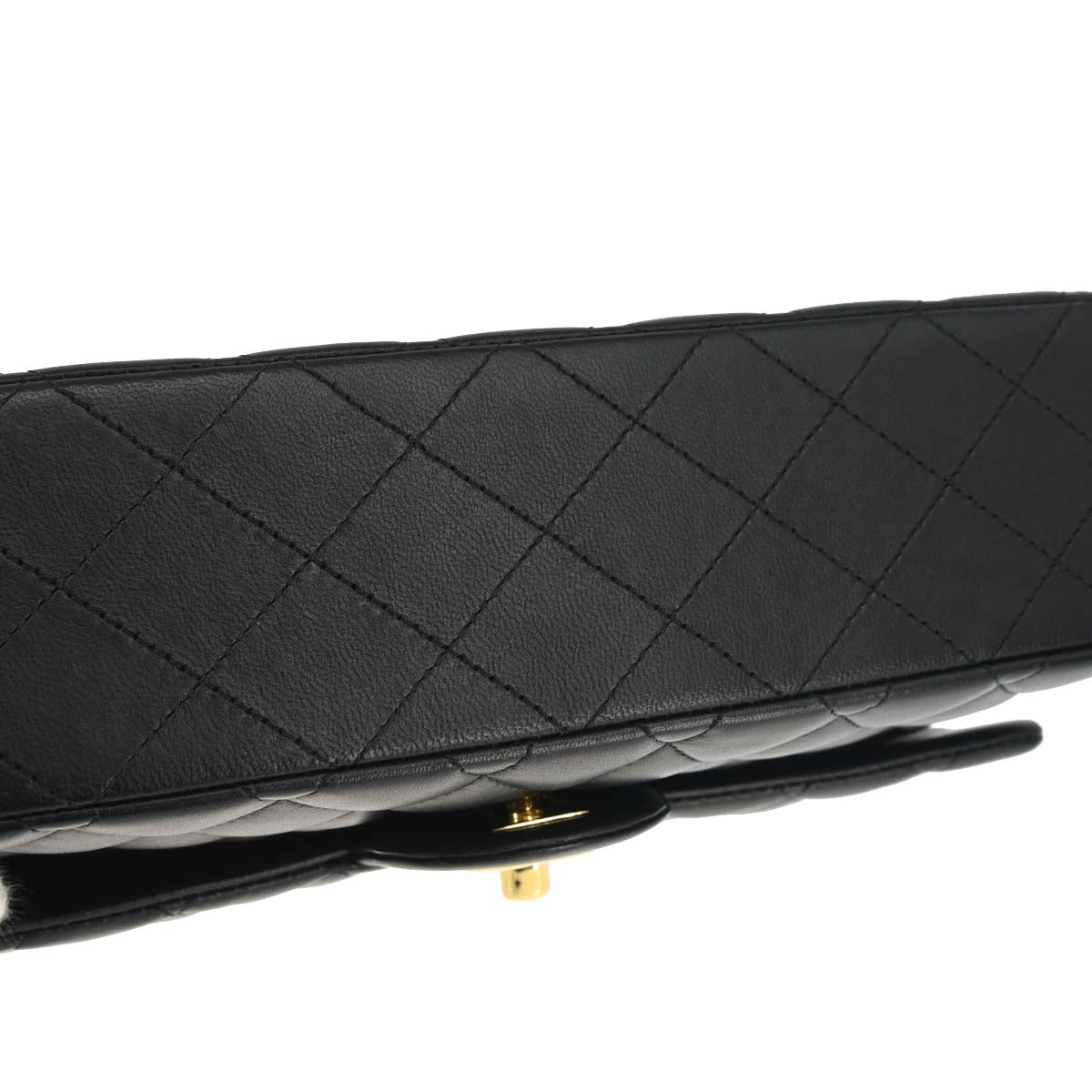 Chanel 2019 Black Lambskin Medium Classic Double Flap Shoulder Bag