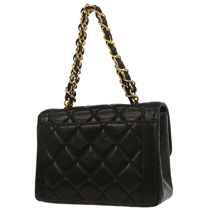 Chanel 1994-1996 Black Lambskin Mini Square Flap Handbag 17