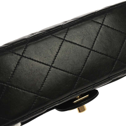 Chanel 1994-1996 Black Lambskin Mini Square Flap Handbag 17