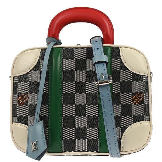 Louis Vuitton 2019 Black Damier Valisette BB 2way Shoulder Handbag N40233