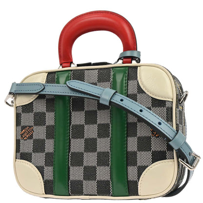 Louis Vuitton 2019 Black Damier Valisette BB 2way Shoulder Handbag N40233
