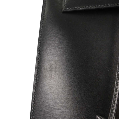 Hermes Black Box Calf Kelly 35 Sellier 2way Shoulder Handbag