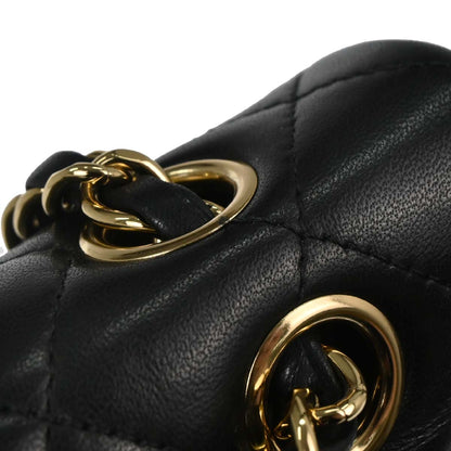 Chanel 2012 Black Lambskin Medium Classic Double Flap Shoulder Bag
