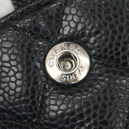 Chanel 2011 Black Caviar Skin Medium Classic Double Flap Shoulder Bag