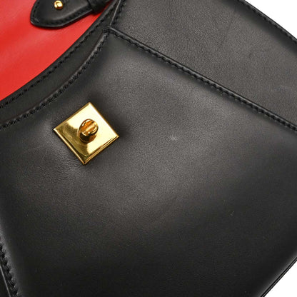 Cartier Black Leather Panthere 2way Shoulder Handbag