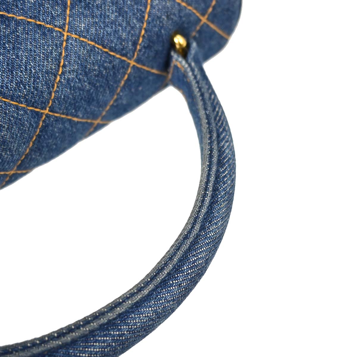 Chanel 1996-1997 Blue Denim Kelly Top Handle Handbag