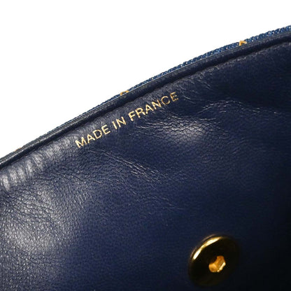 Chanel 1996-1997 Blue Denim Kelly Top Handle Handbag