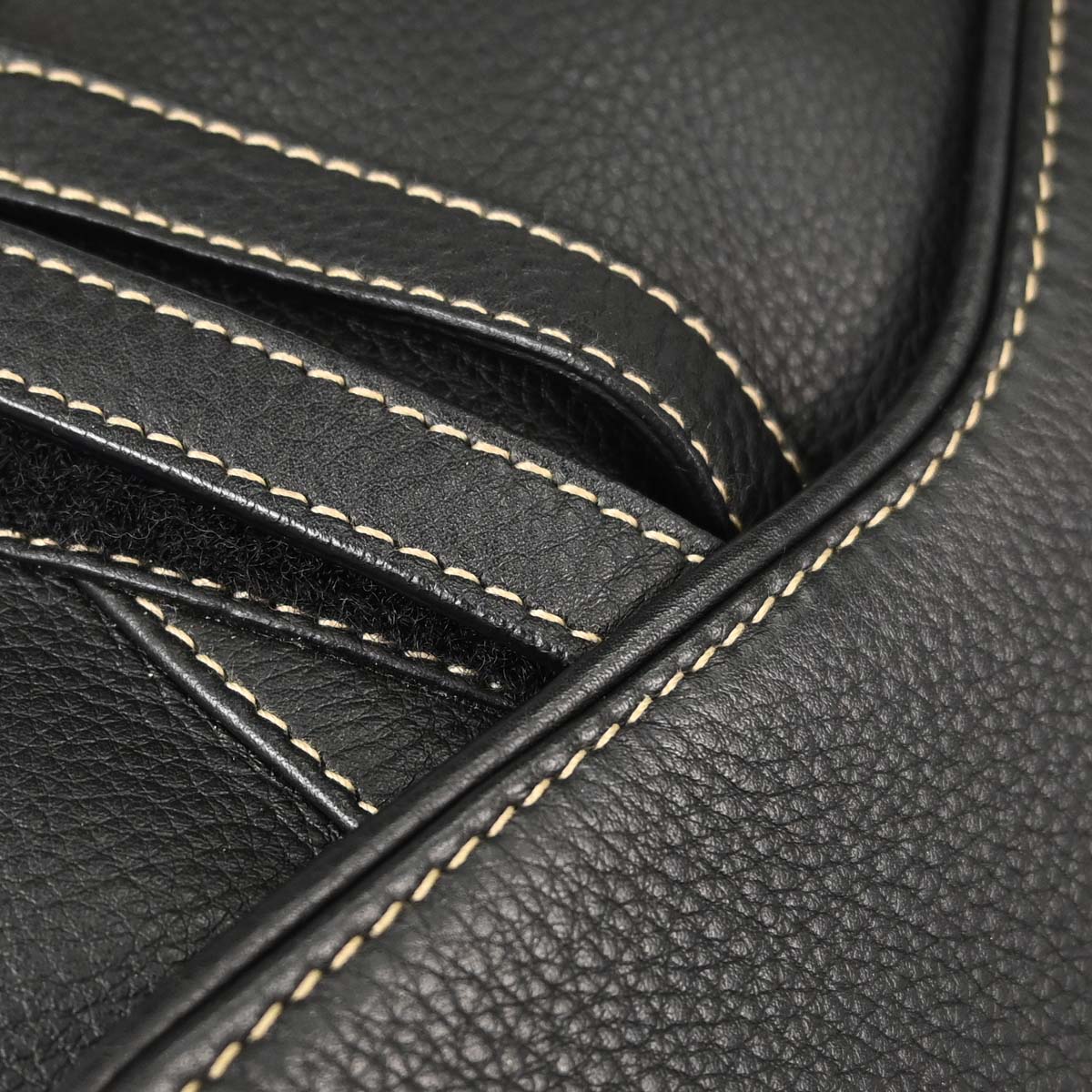 Christian Dior Black Leather Saddle Handbag