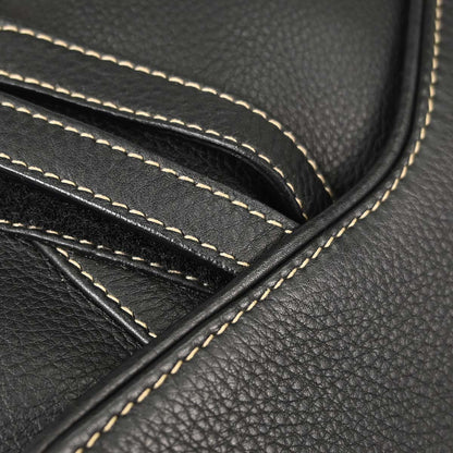 Christian Dior Black Leather Saddle Handbag