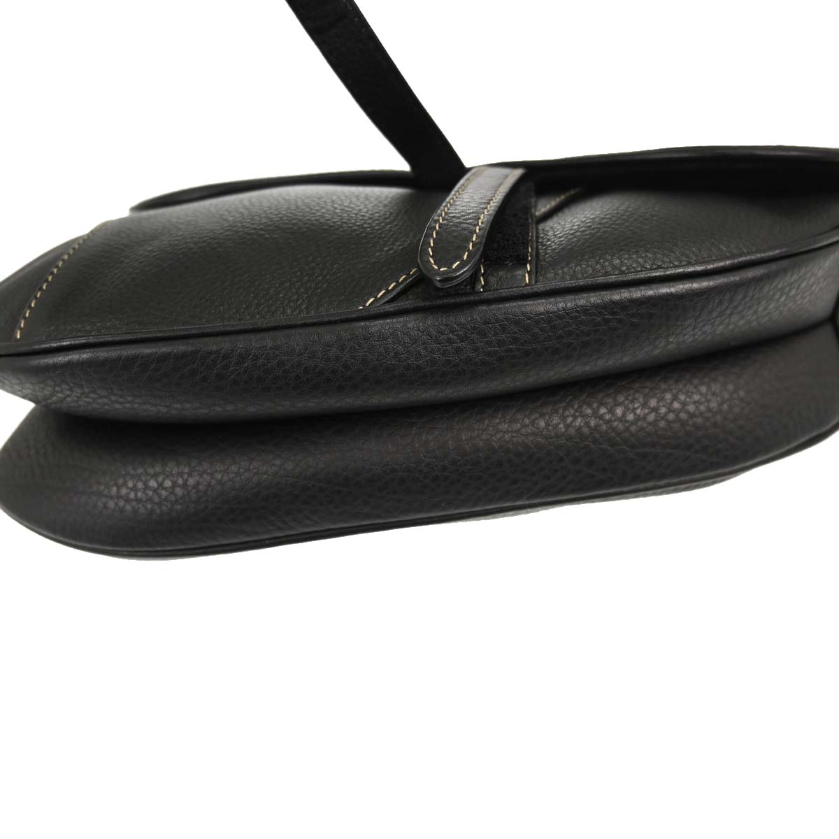 Christian Dior Black Leather Saddle Handbag