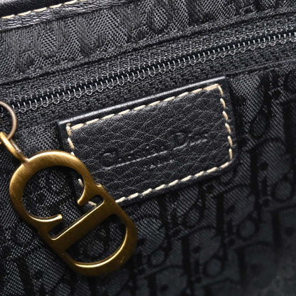 Christian Dior Black Leather Saddle Handbag