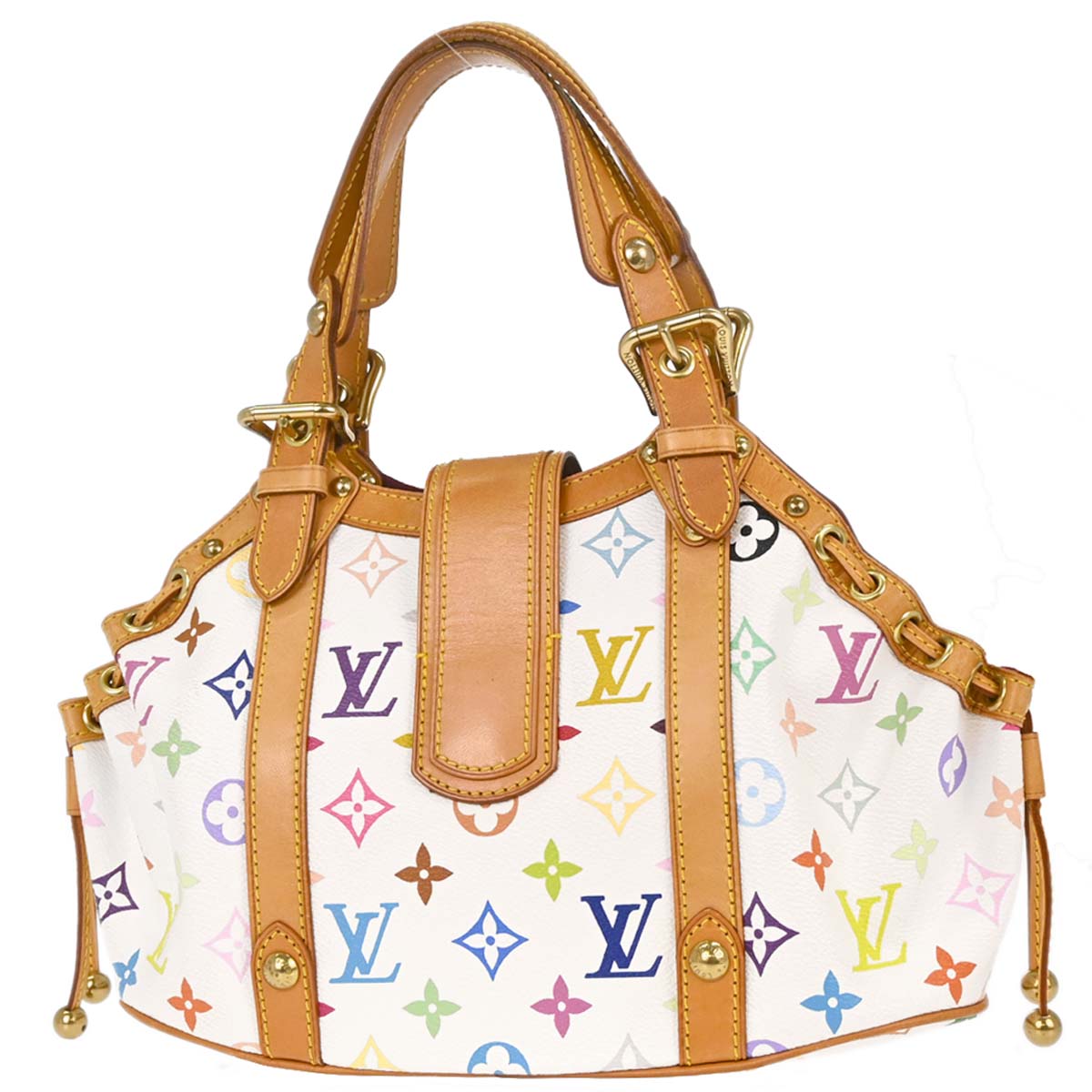 Louis Vuitton White Monogram Multicolor Theda GM Handbag M92347