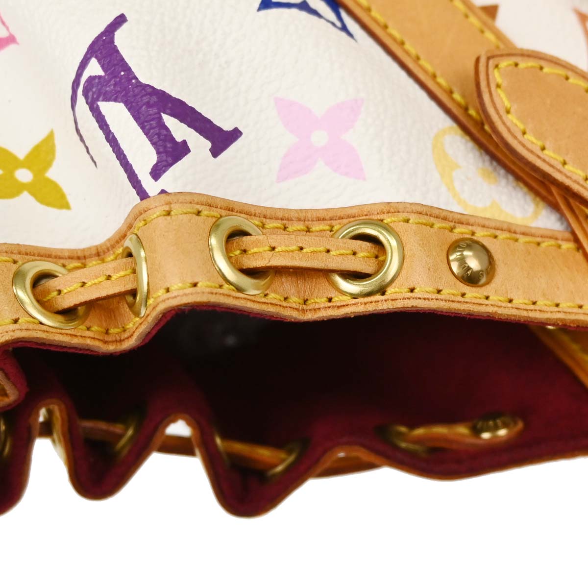 Louis Vuitton White Monogram Multicolor Theda GM Handbag M92347