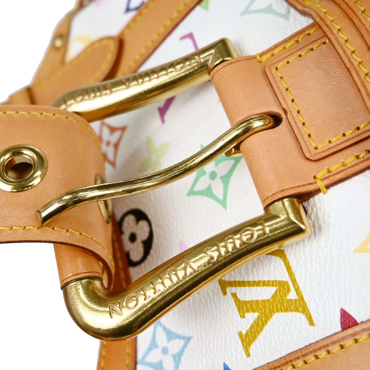 Louis Vuitton White Monogram Multicolor Theda GM Handbag M92347
