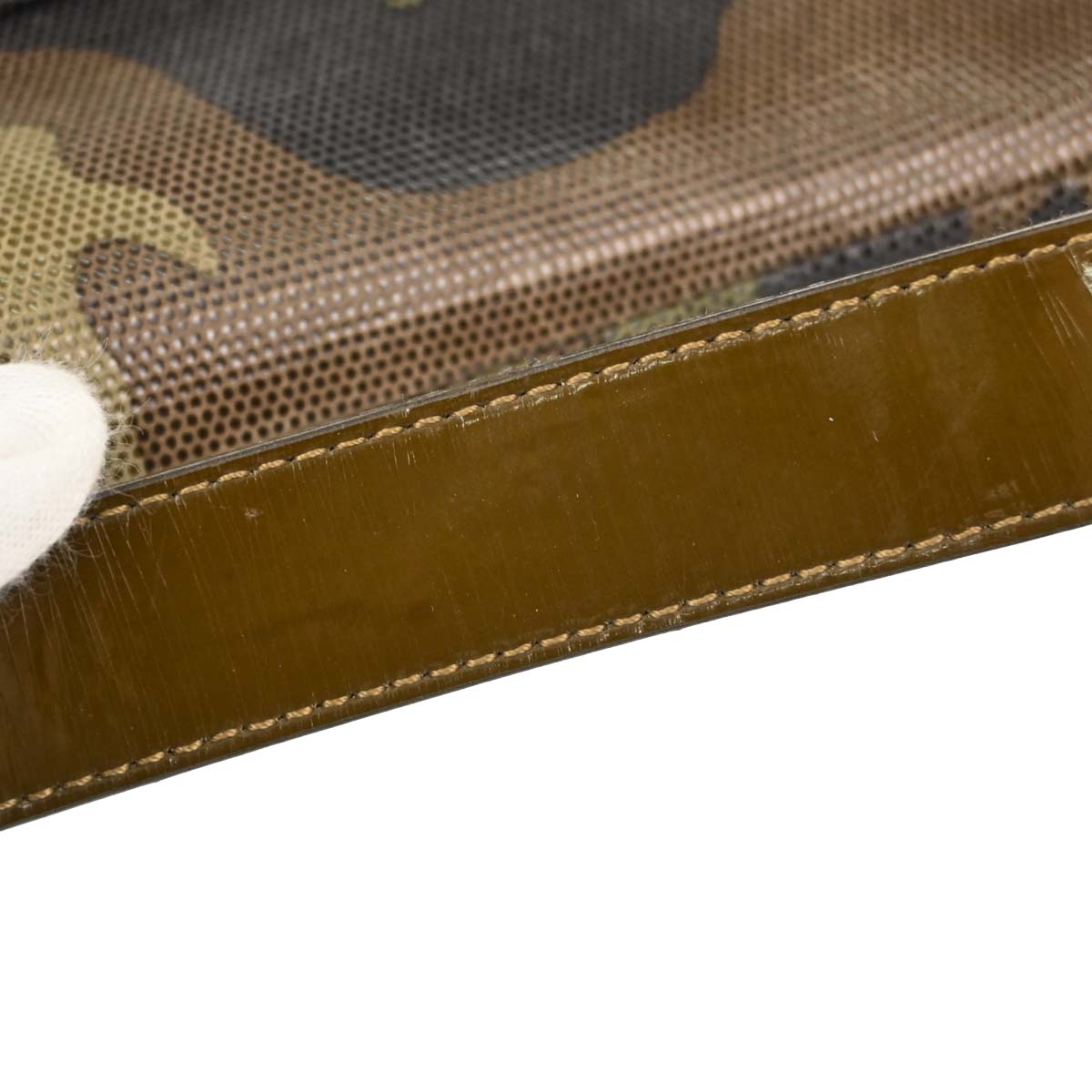 Christian Dior Green Camouflage Saddle Handbag
