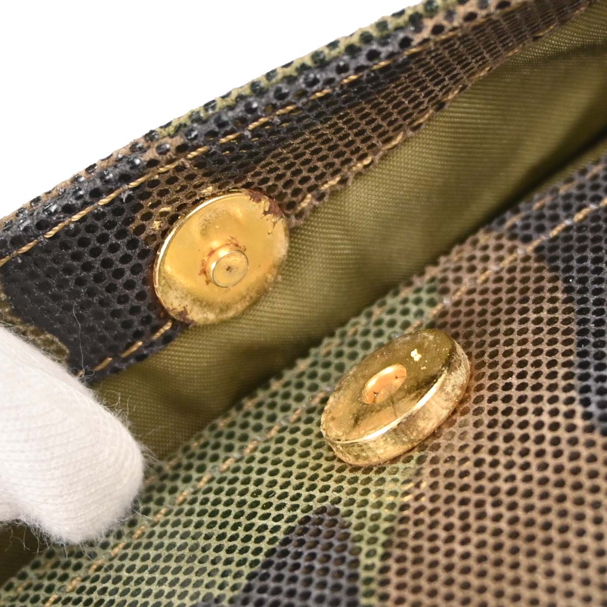 Christian Dior Green Camouflage Saddle Handbag