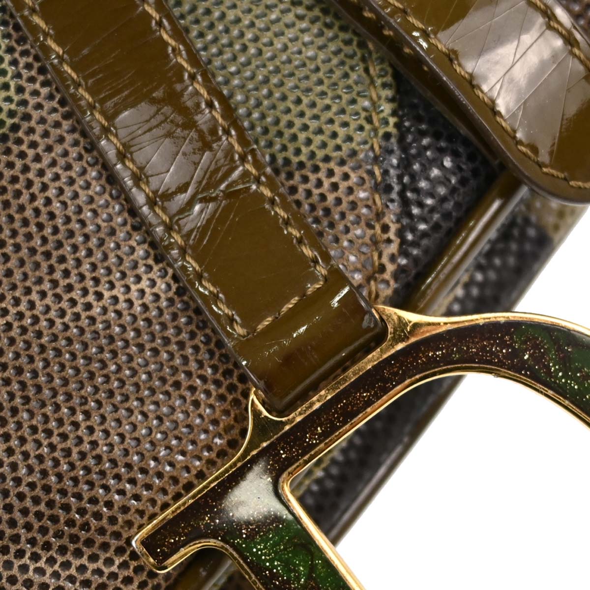 Christian Dior Green Camouflage Saddle Handbag