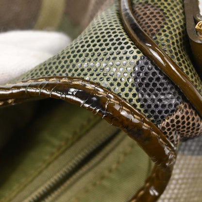 Christian Dior Green Camouflage Saddle Handbag