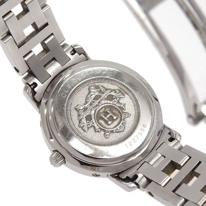 Hermes Ref.CL4.220 Clipper Date 24mm Quartz Watch SS Gold Plated