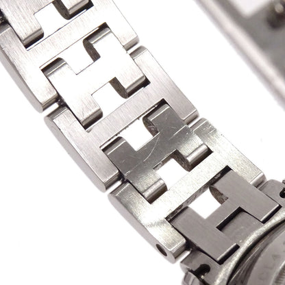 Hermes Ref.CL4.220 Clipper Date 24mm Quartz Watch SS Gold Plated