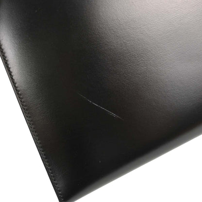 Hermes Black Box Calf Kelly 32 Sellier Handbag