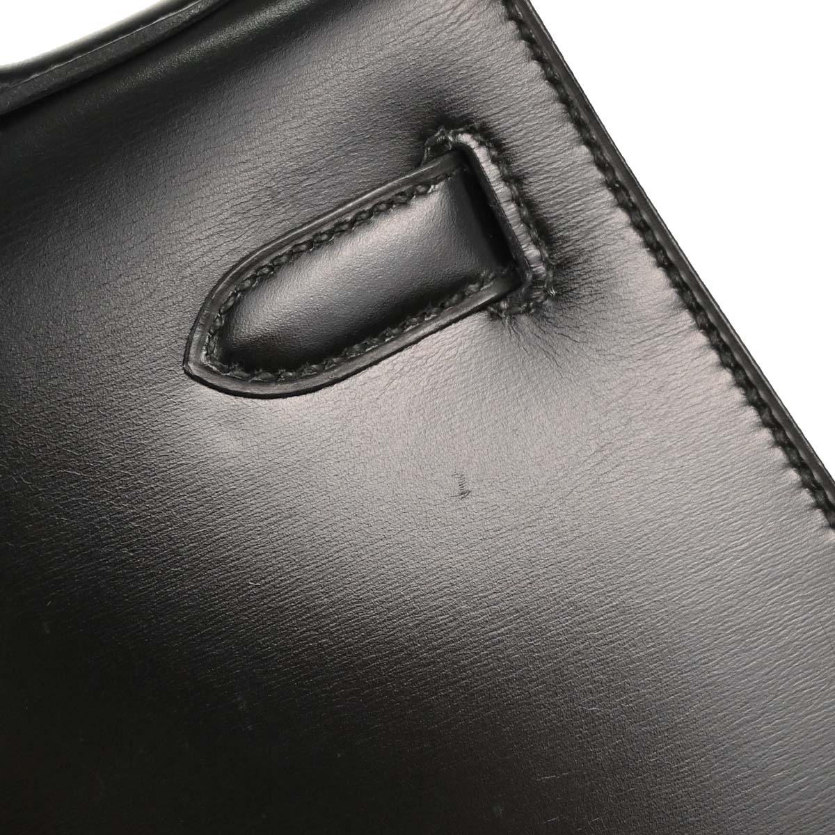 Hermes Black Box Calf Kelly 32 Sellier Handbag