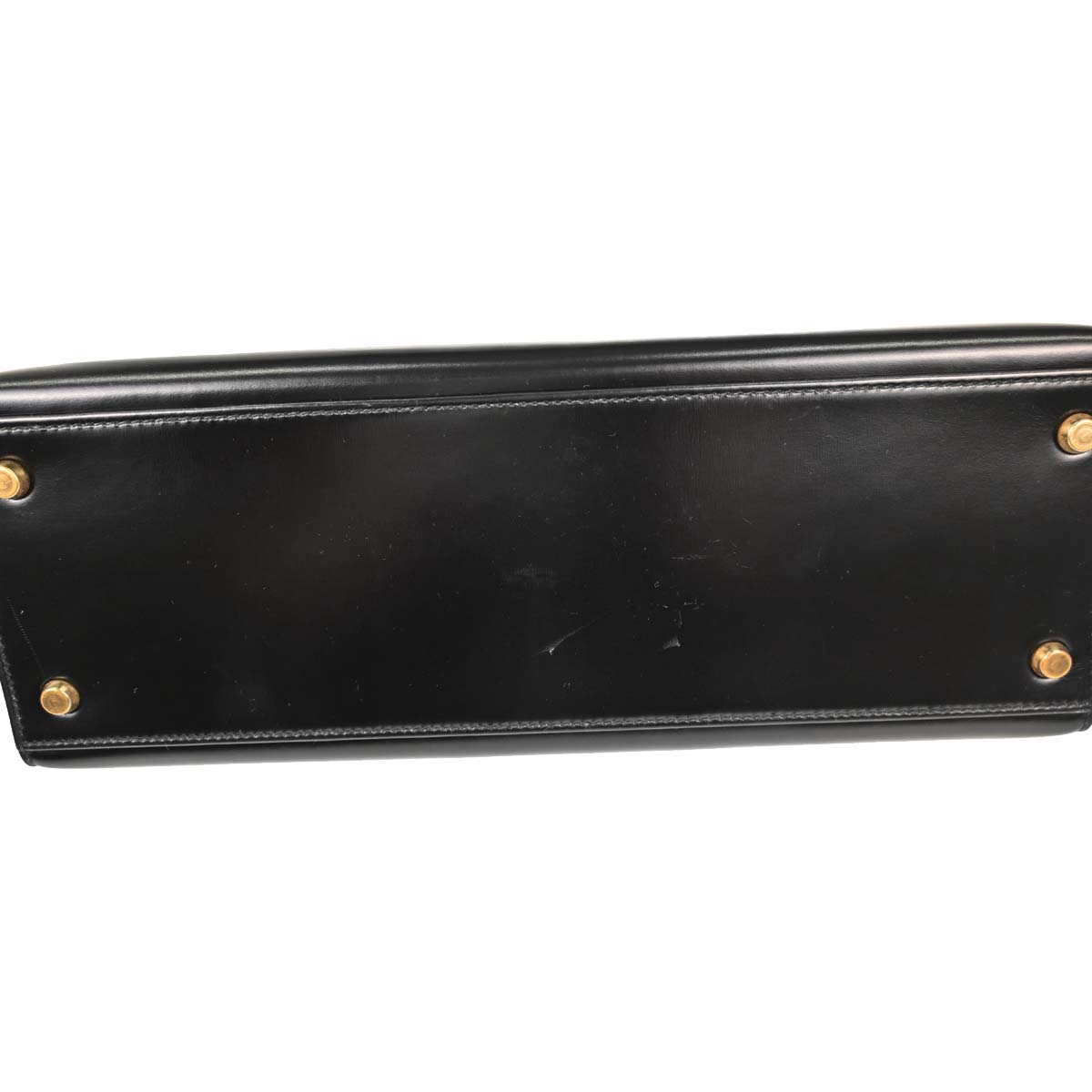 Hermes Black Box Calf Kelly 32 Sellier Handbag
