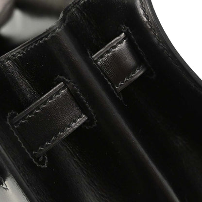 Hermes Black Box Calf Kelly 32 Sellier Handbag