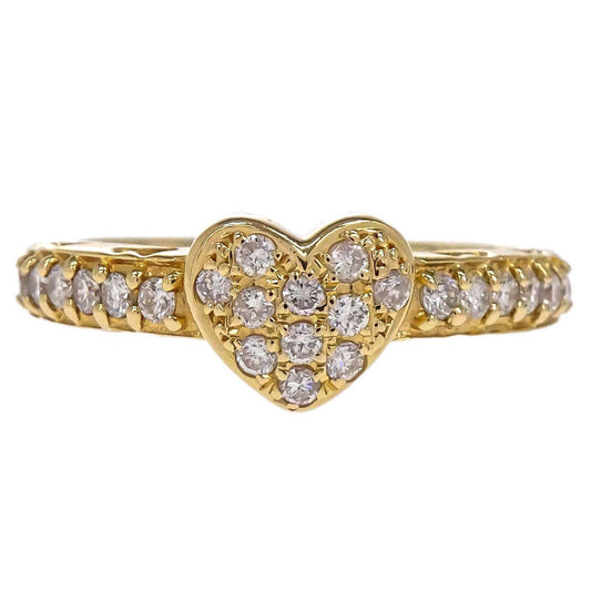 YG Heart Ring 18K Diamond Gold #51 Jewelry