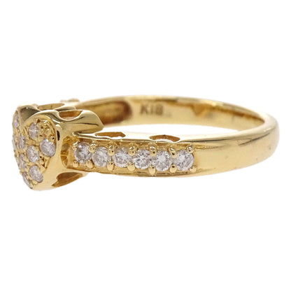 YG Heart Ring 18K Diamond Gold #51 Jewelry