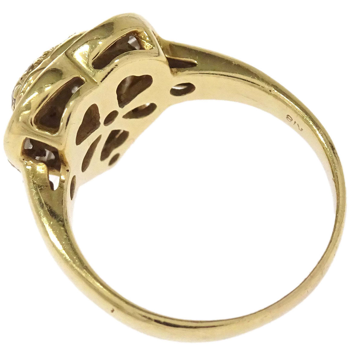 Heart Ring 18K Gold Diamond #53 Jewelry