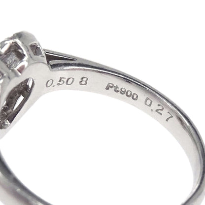 Ring Pt900 Heart Diamond #51 Jewelry