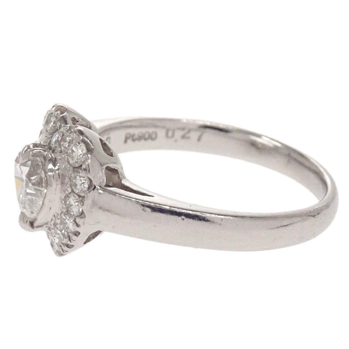 Ring Pt900 Heart Diamond #51 Jewelry