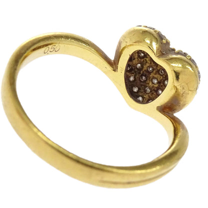 Heart Ring 18K Gold Diamond #53 Jewelry