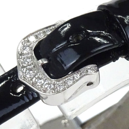 Cartier * Ref.2571 Libre Imaria SM 16mm Crocodile Watch 18KWG Diamond Black