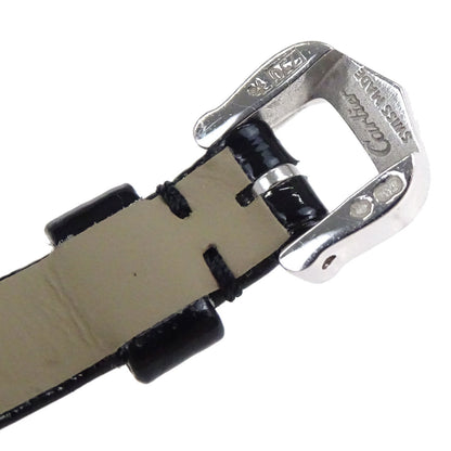 Cartier * Ref.2571 Libre Imaria SM 16mm Crocodile Watch 18KWG Diamond Black