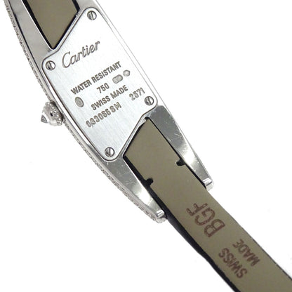 Cartier * Ref.2571 Libre Imaria SM 16mm Crocodile Watch 18KWG Diamond Black