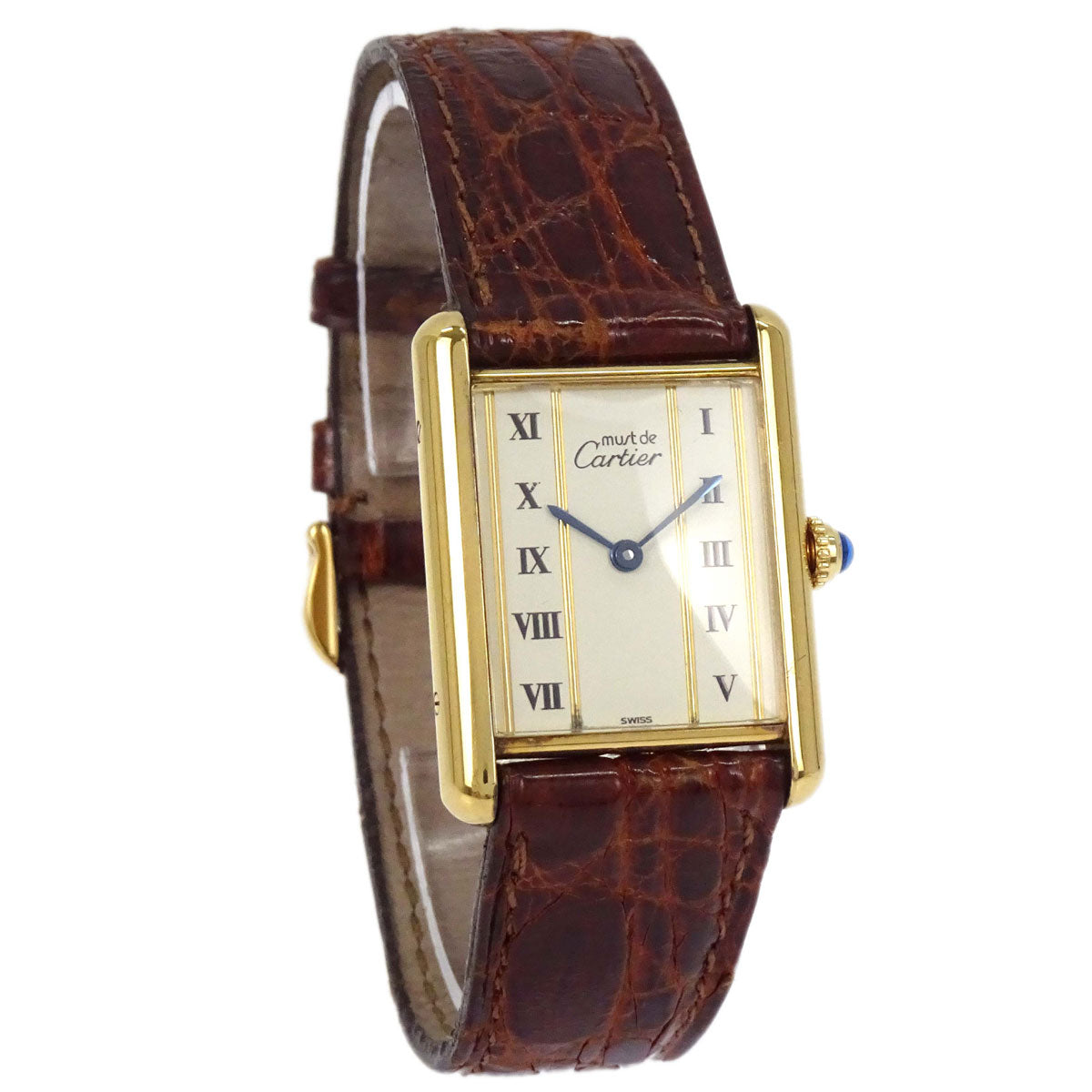 Cartier * Must Tank Vermeil LM Ref.66958 23mm Quartz Watch SV925