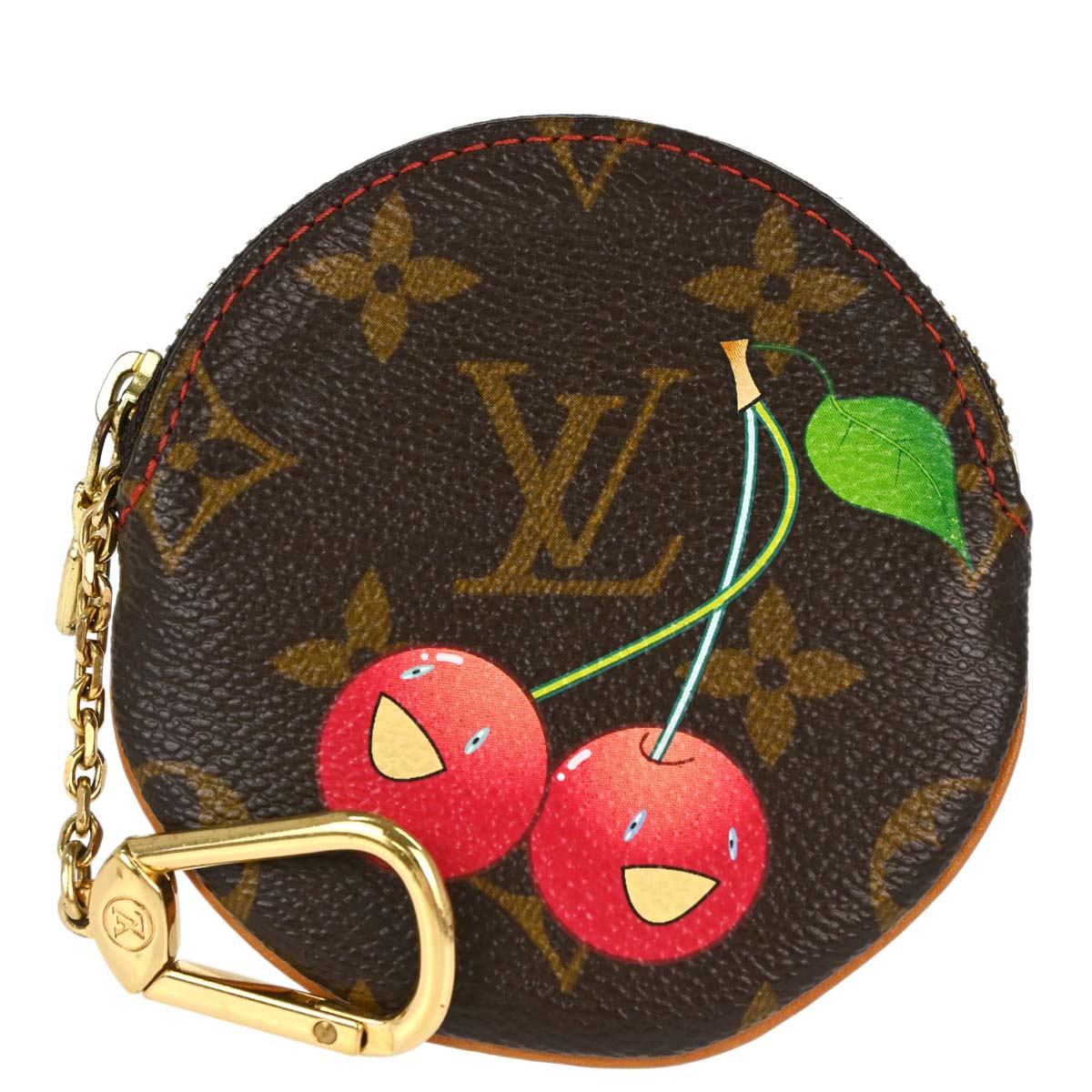 Louis Vuitton Cherry Porte Monnaie Rond Coin Case Wallet M95043