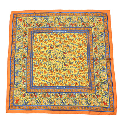 Hermes Scarf Carre 90 Chasse en Inde Orange Small Good