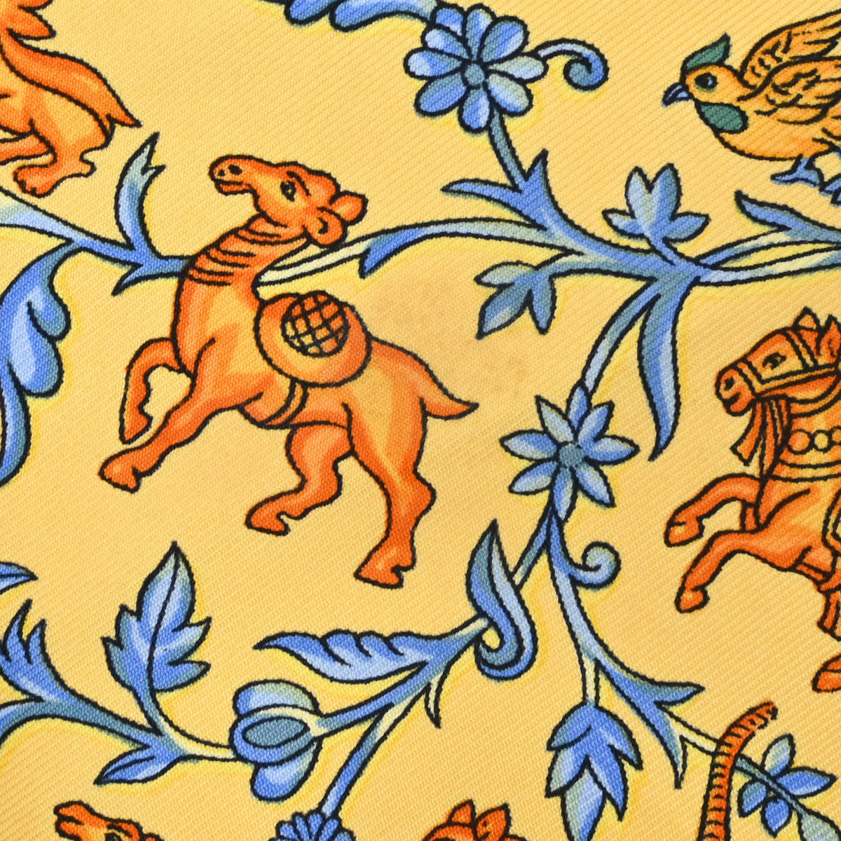 Hermes Scarf Carre 90 Chasse en Inde Orange Small Good