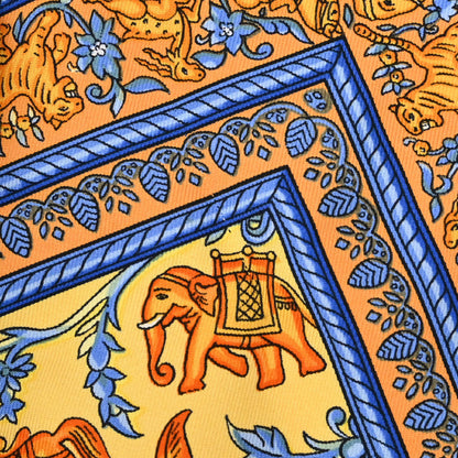 Hermes Scarf Carre 90 Chasse en Inde Orange Small Good