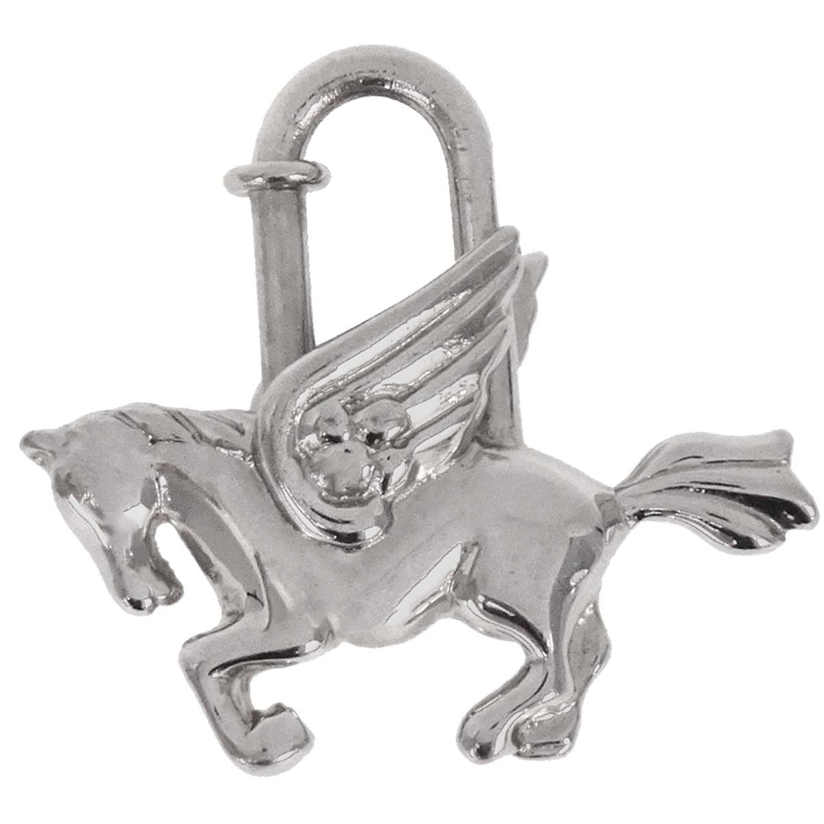 Hermes 1993 Le Cheval Pegasus Cadena Silver Small Good