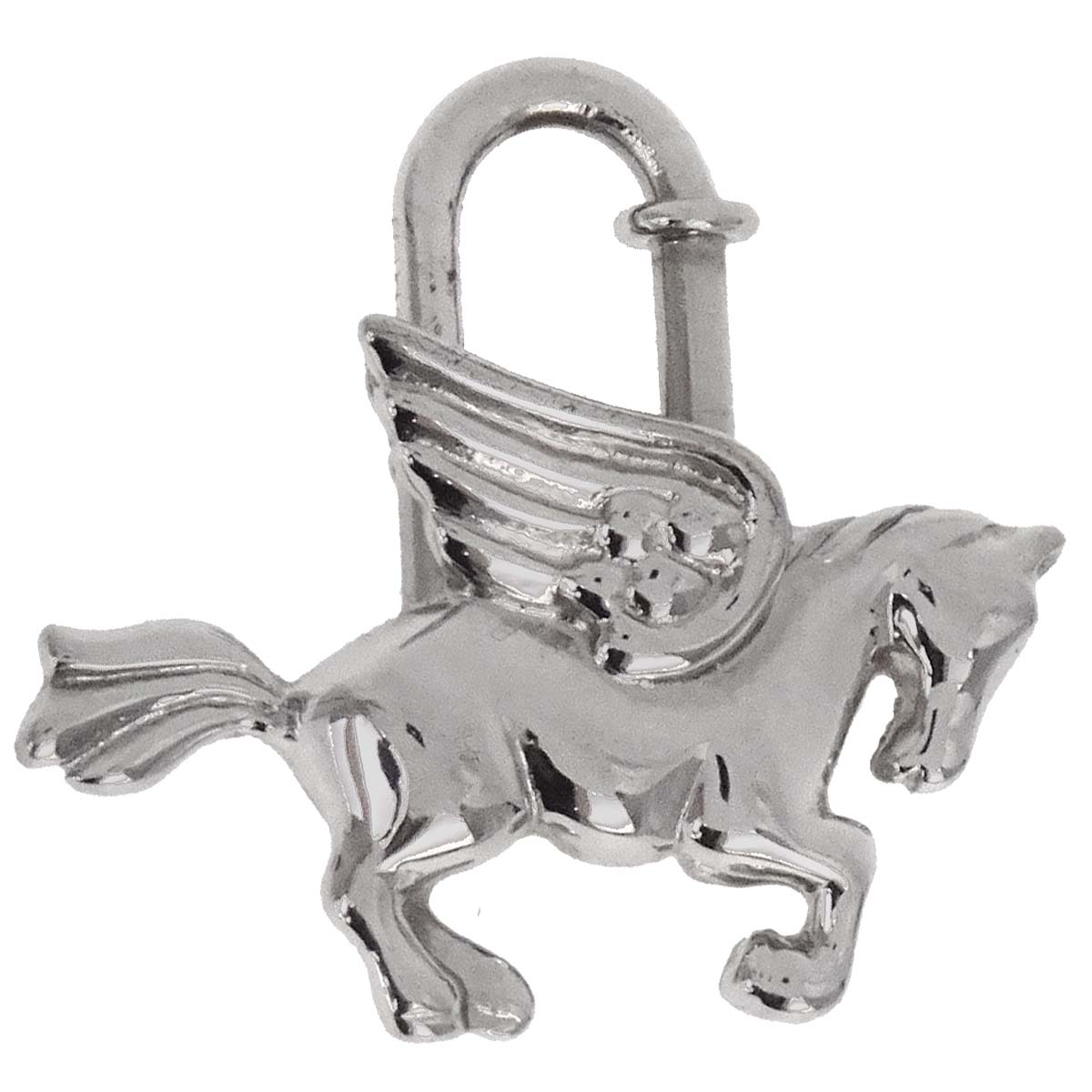 Hermes 1993 Le Cheval Pegasus Cadena Silver Small Good