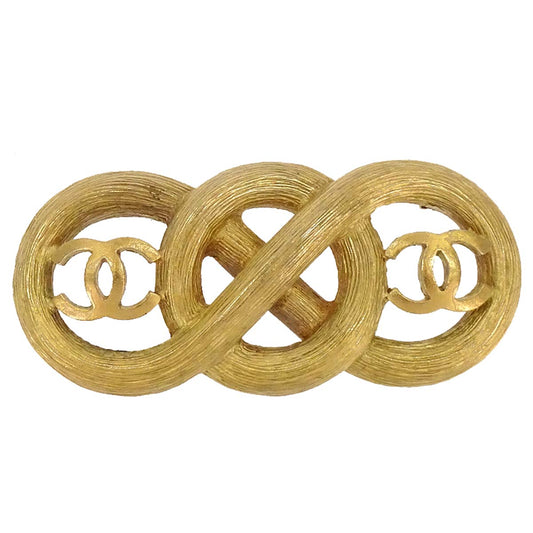 Chanel Infinity CC Brooch Pin Gold 95C