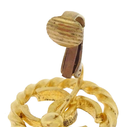 Chanel CC Button Clip-On Earrings Gold 15