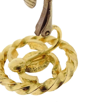 Chanel CC Button Clip-On Earrings Gold 15