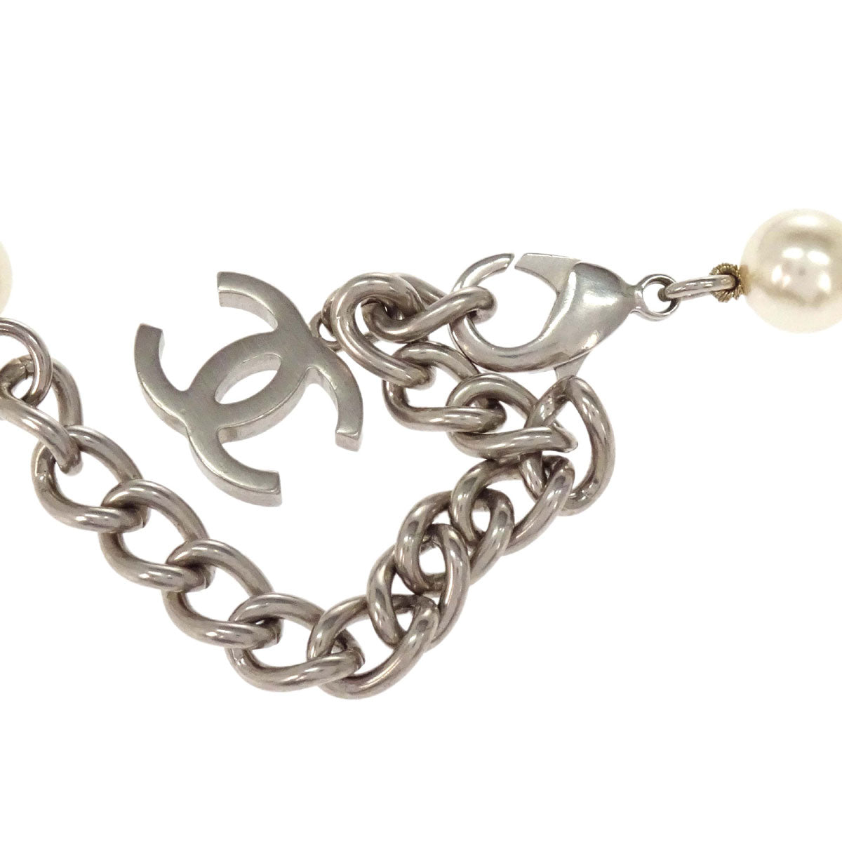 Chanel Costume Pearl CC Chain Necklace B16S