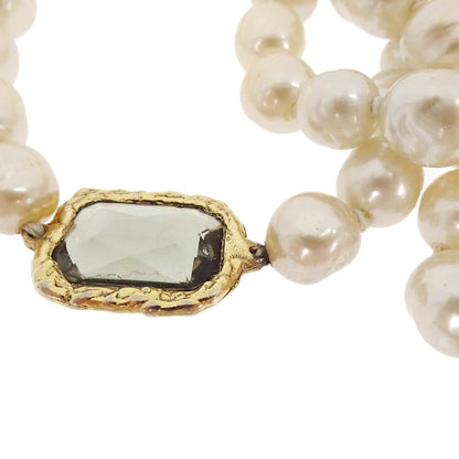 Chanel Long Chain Necklace Gold Costume Pearl Gripoix 1981